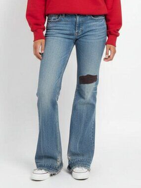1970s Orange Tab R No Coin Pocket Levi's Jeans with Care Label Made in Canada